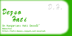 dezso hati business card